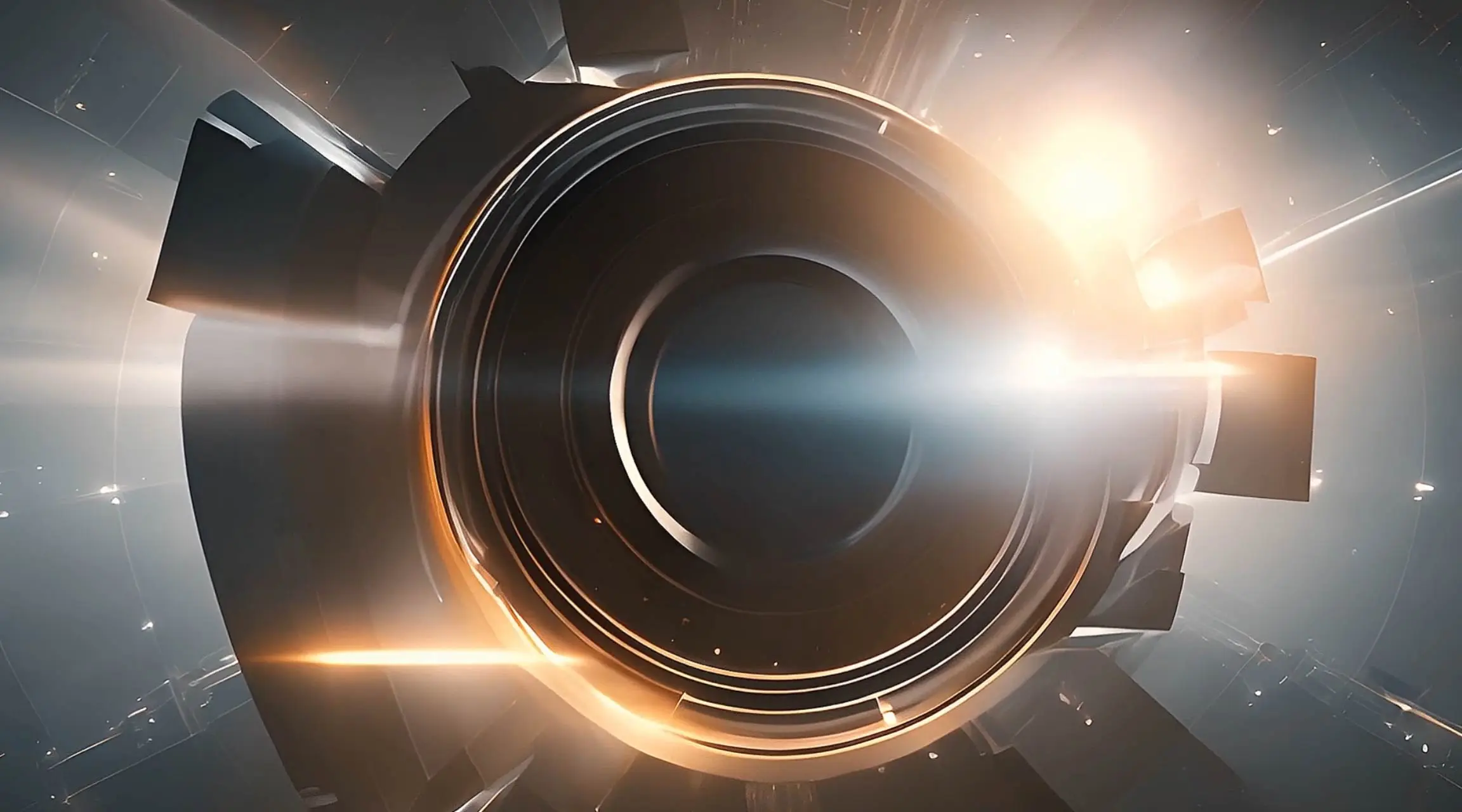 High-Tech Glowing Rings Abstract Motion Design Element